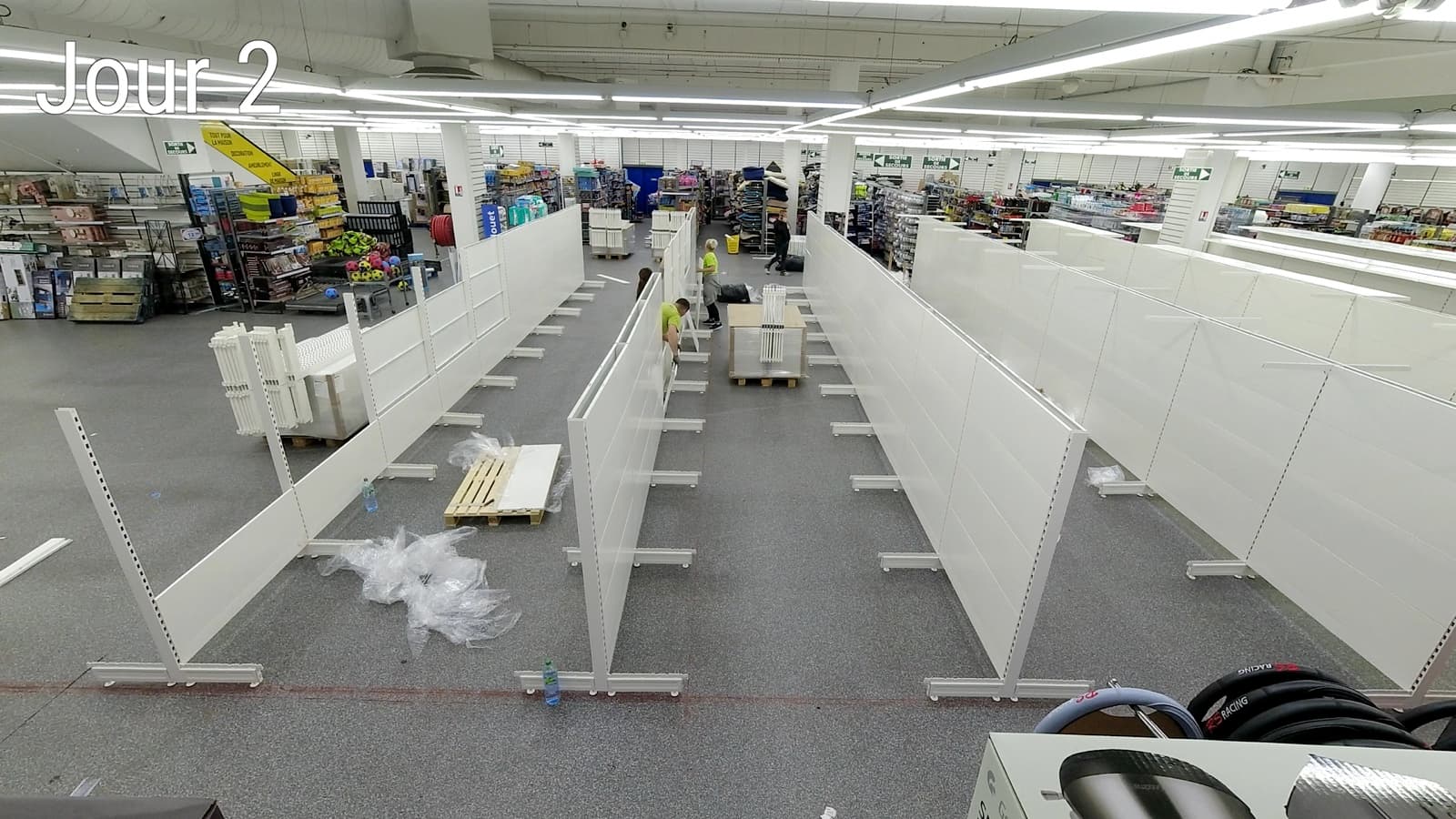 Store layout prior to mobilisation